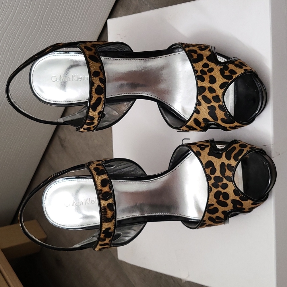 Leopard print Calvin Klein heels